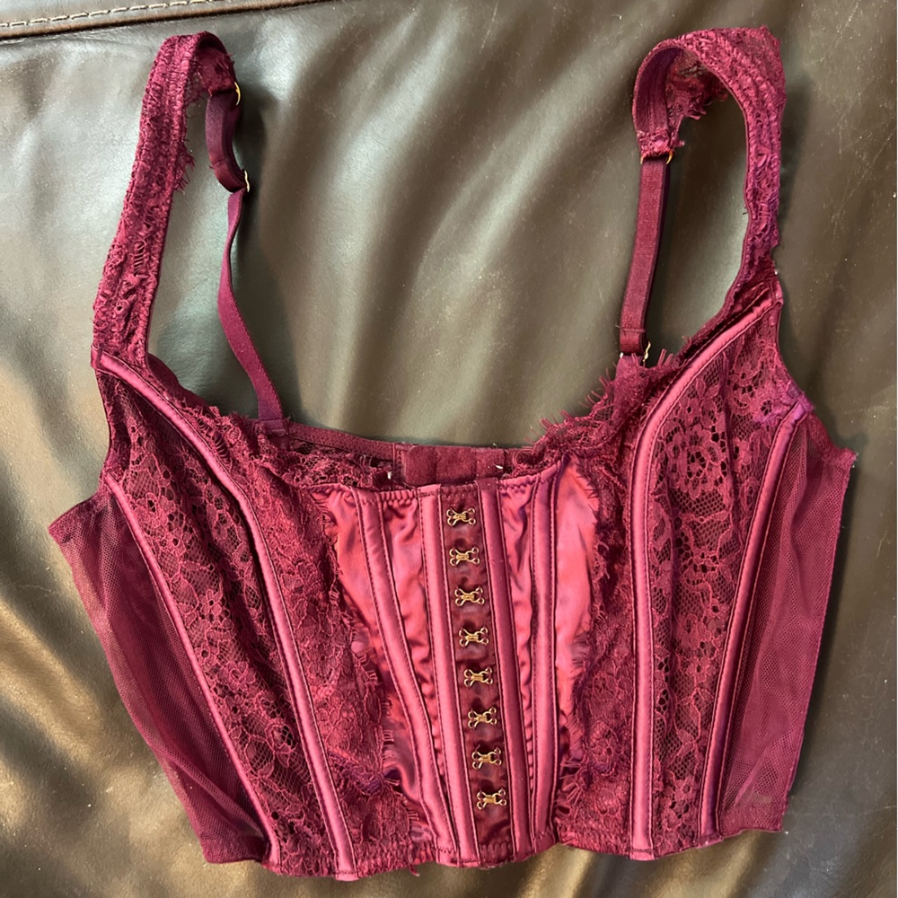 Victoria secret Lace Burgundy Corset Top